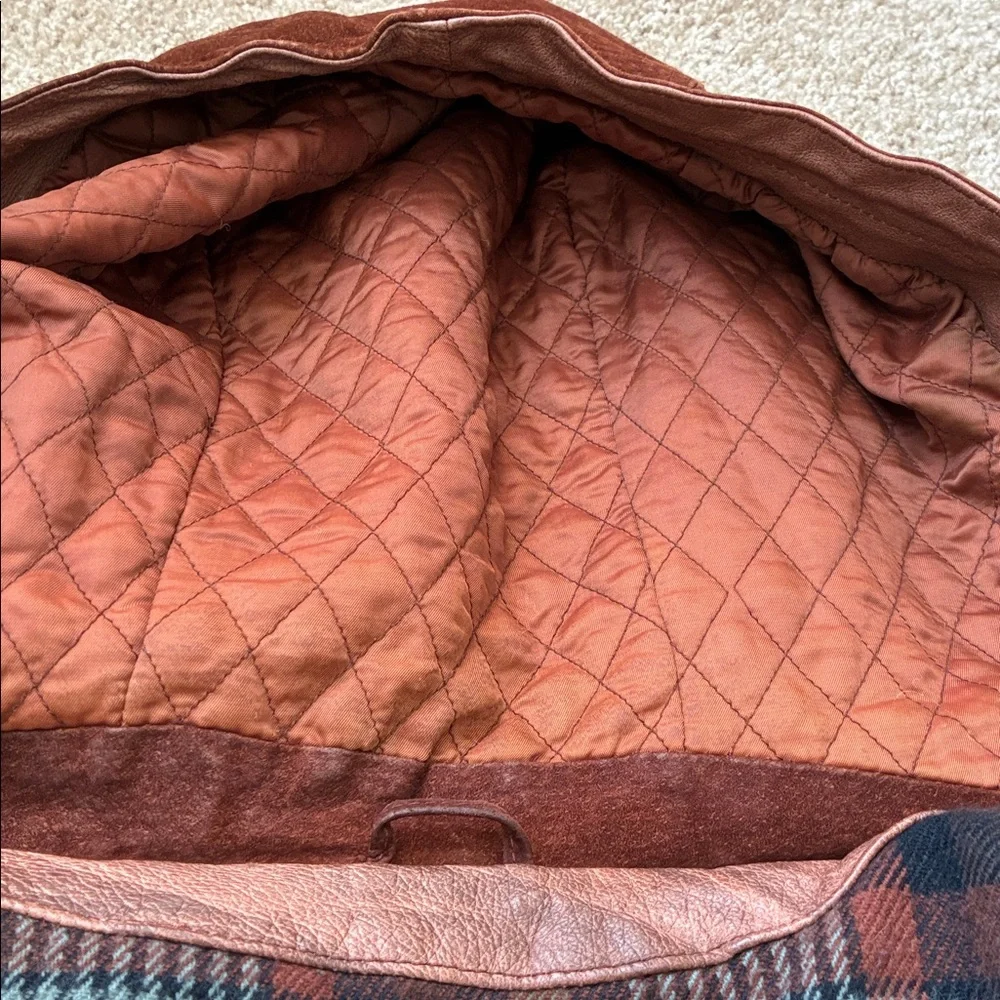 Barn Jacket Wilsons Vintage Adventure Bound Cognac Genuine Leather Suede - Picture 12 of 14